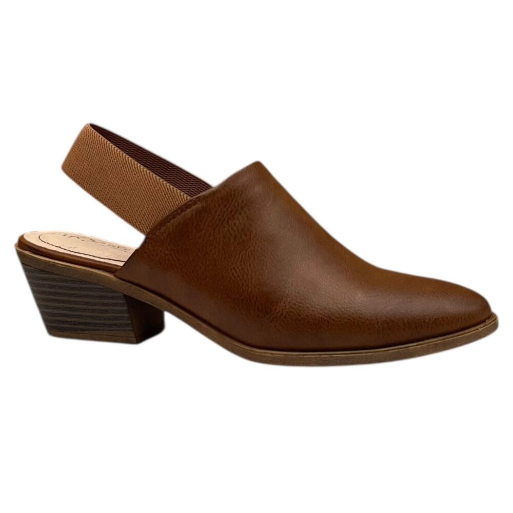 LifeStride Women's Pasadena Loafer Slip-On Shoes Size 9 Brown-Whiskey Block Heel